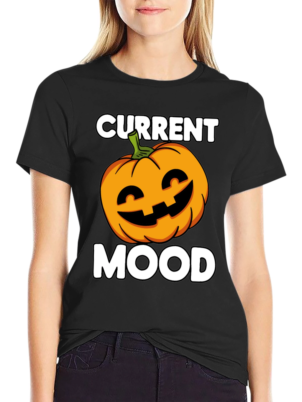 Current Mood Pumpkin Graphic T-Shirt - Halloween