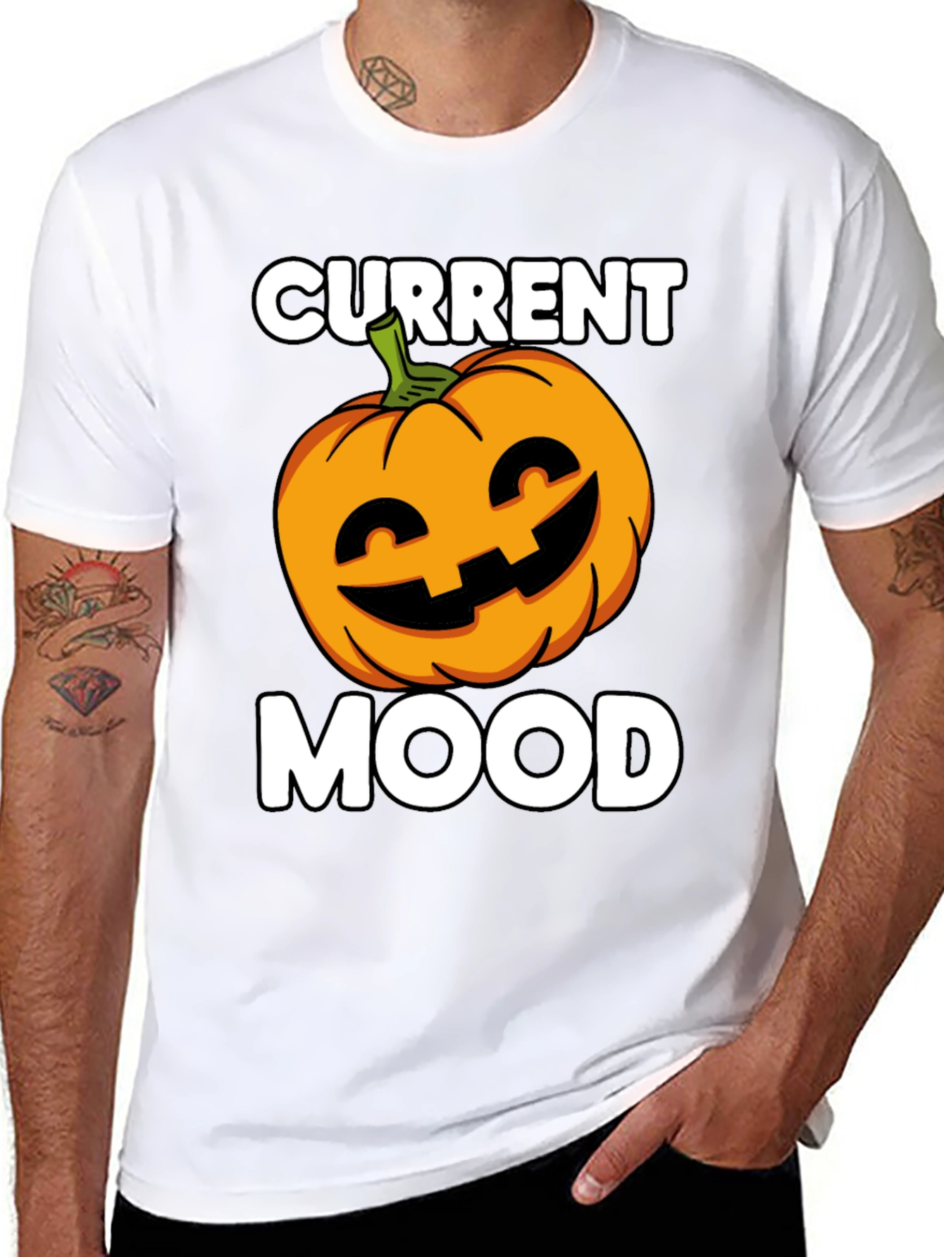 Current Mood Pumpkin Graphic T-Shirt - Halloween