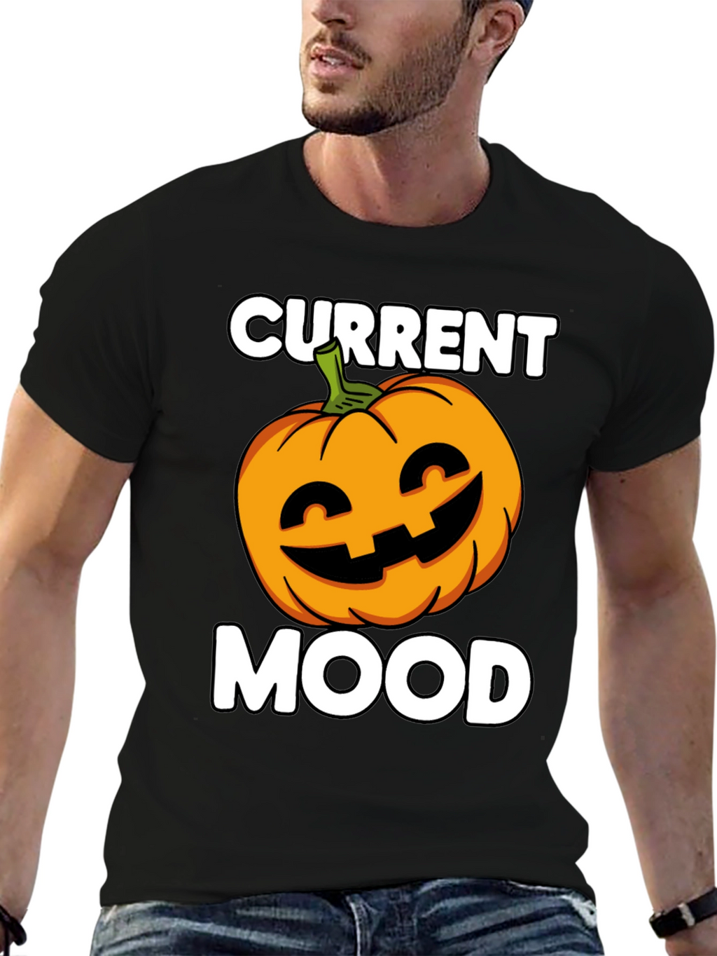 Current Mood Pumpkin Graphic T-Shirt - Halloween