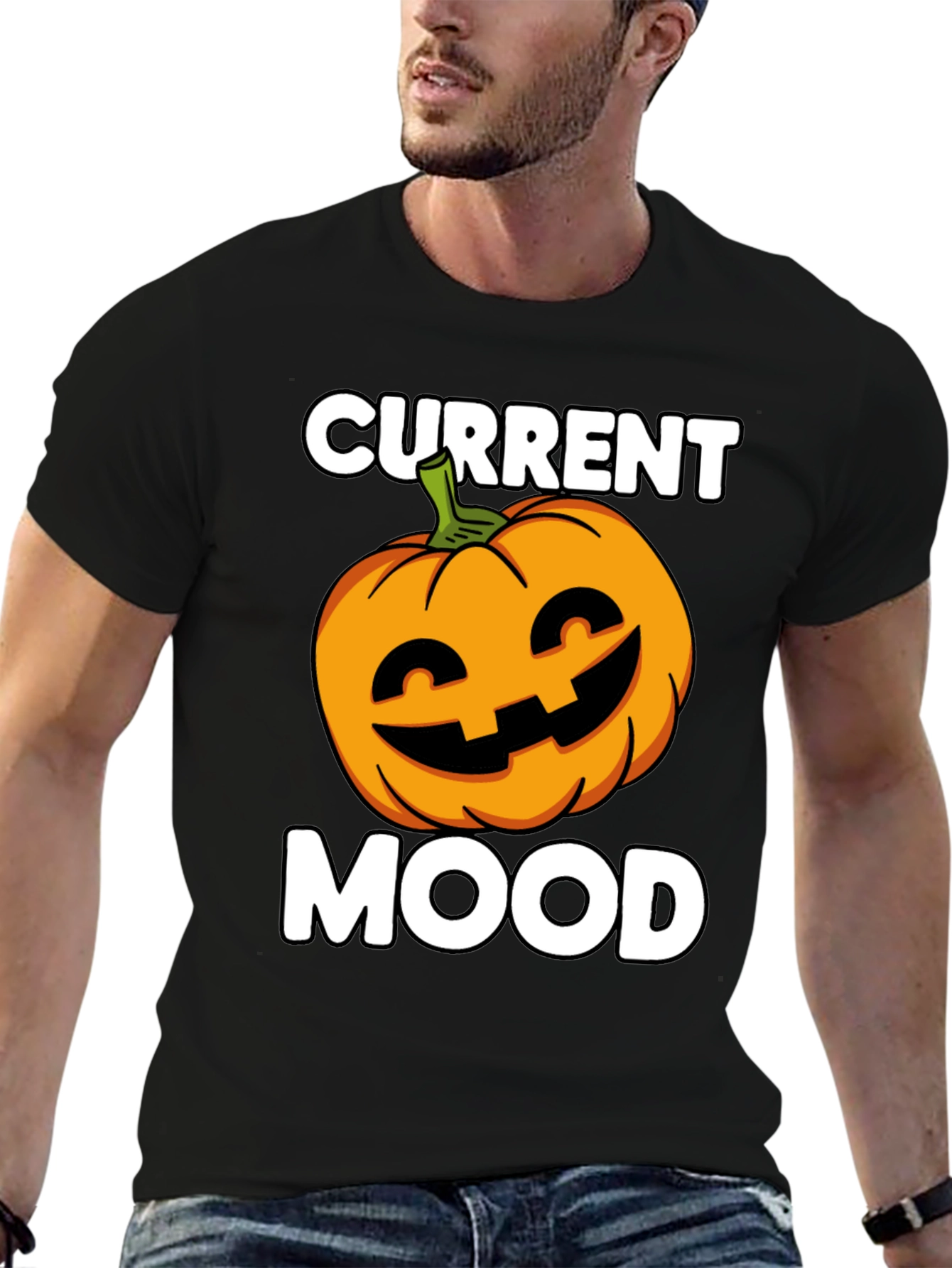Current Mood Pumpkin Graphic T-Shirt - Halloween