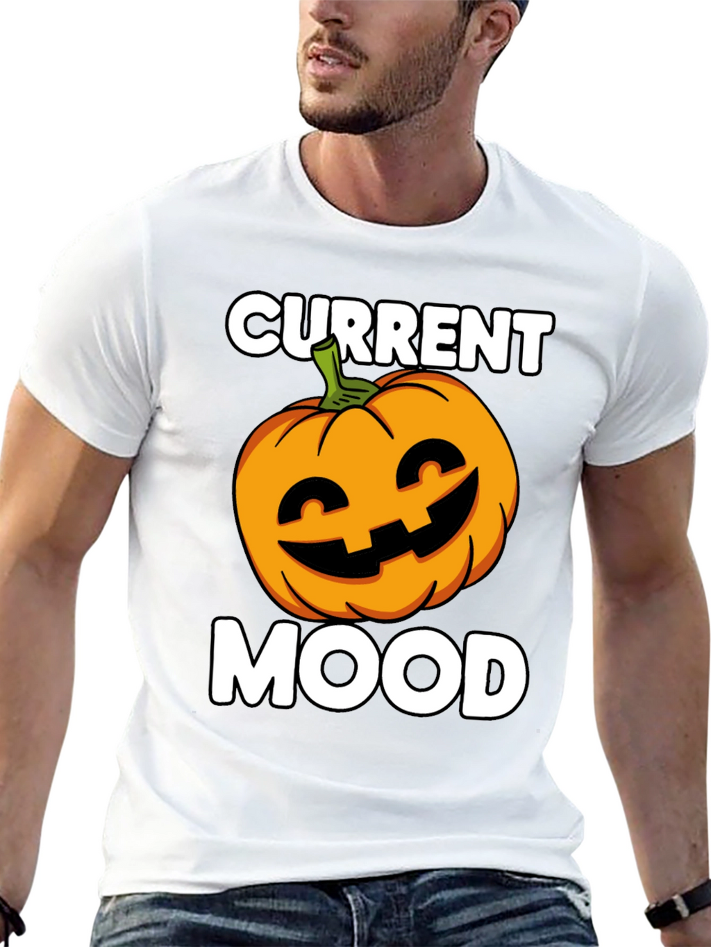 Current Mood Pumpkin Graphic T-Shirt - Halloween