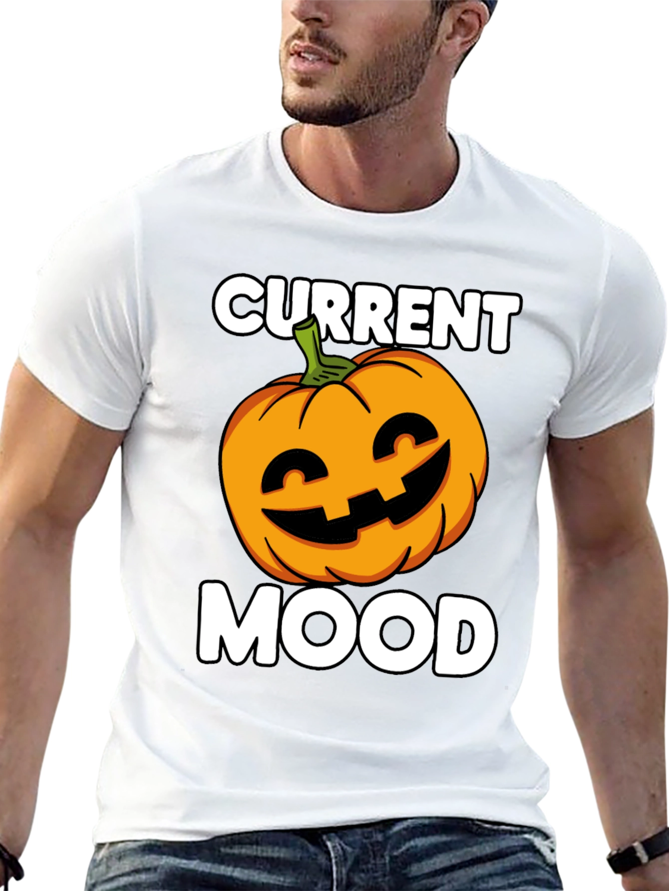 Current Mood Pumpkin Graphic T-Shirt - Halloween