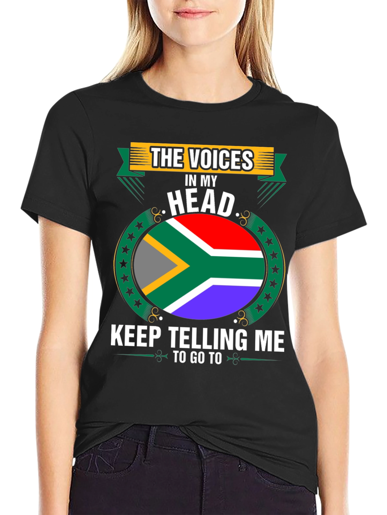 South Africa Flag T-Shirt: The Voices in My Head