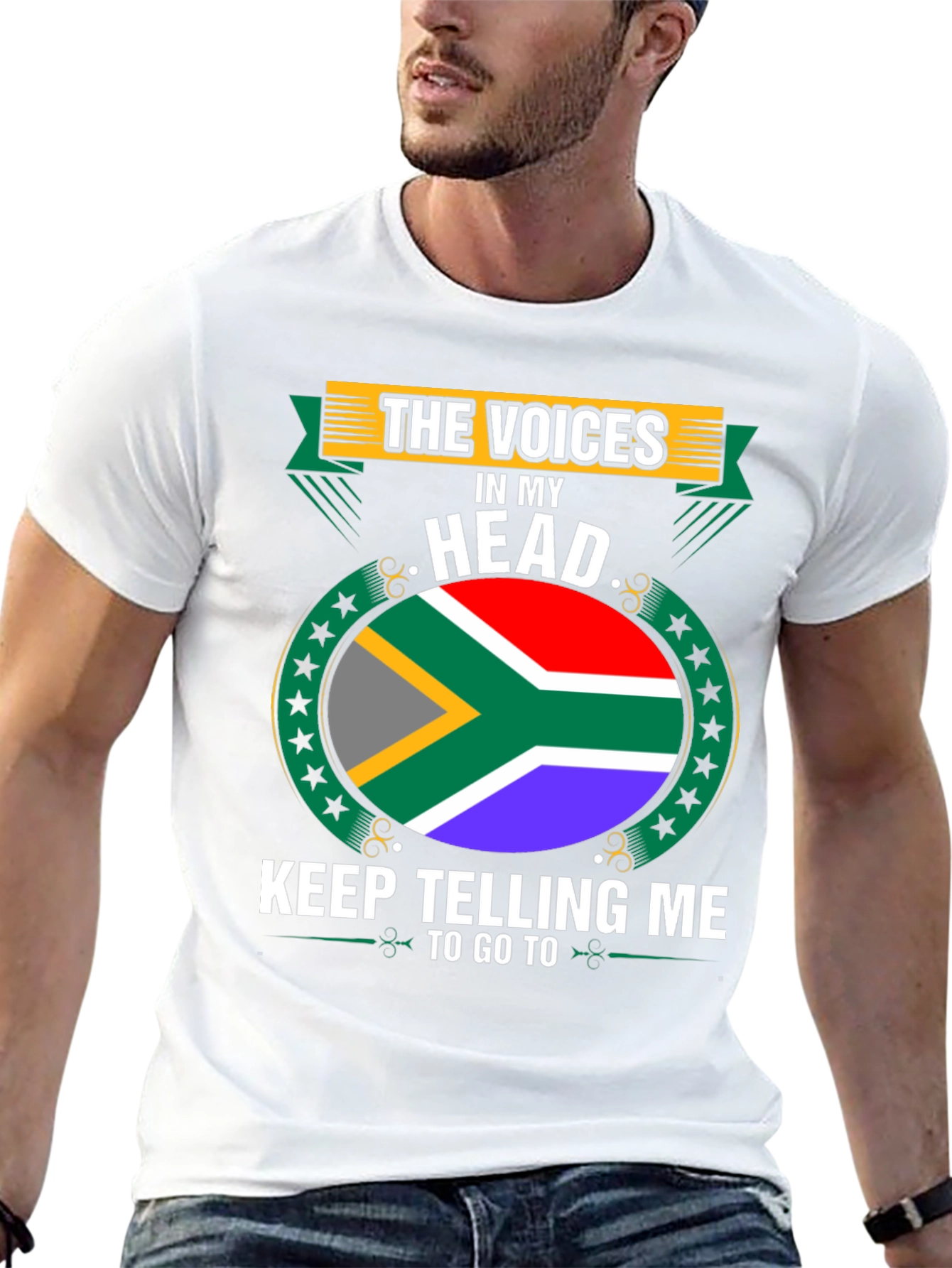 South Africa Flag T-Shirt: The Voices in My Head