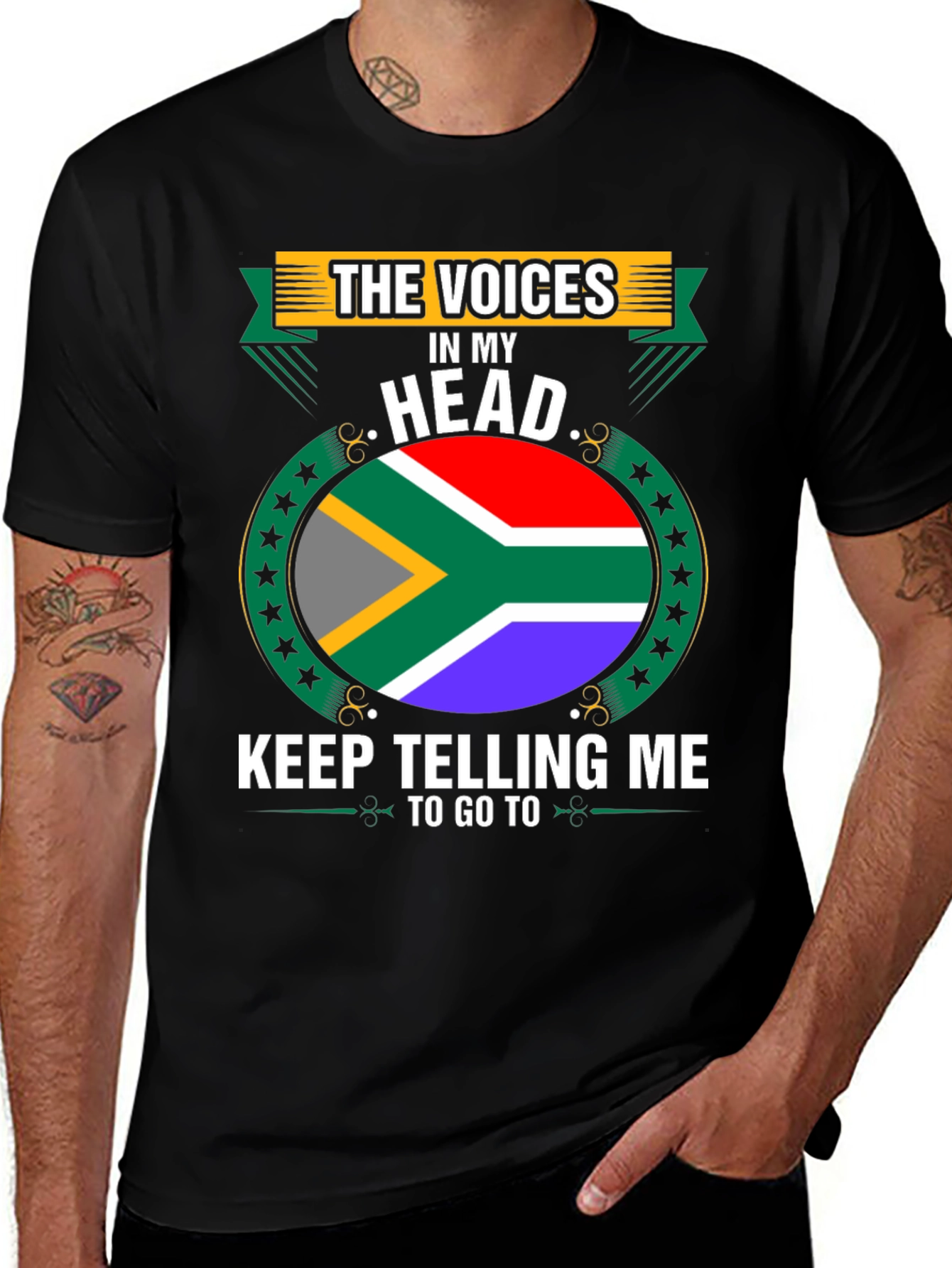 South Africa Flag T-Shirt: The Voices in My Head
