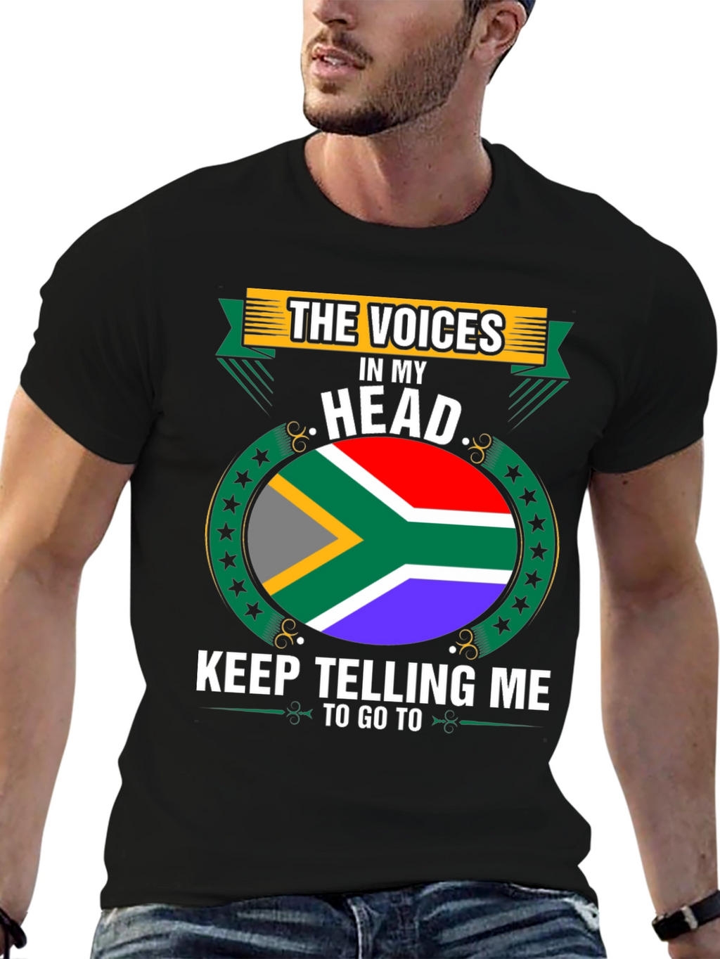 South Africa Flag T-Shirt: The Voices in My Head