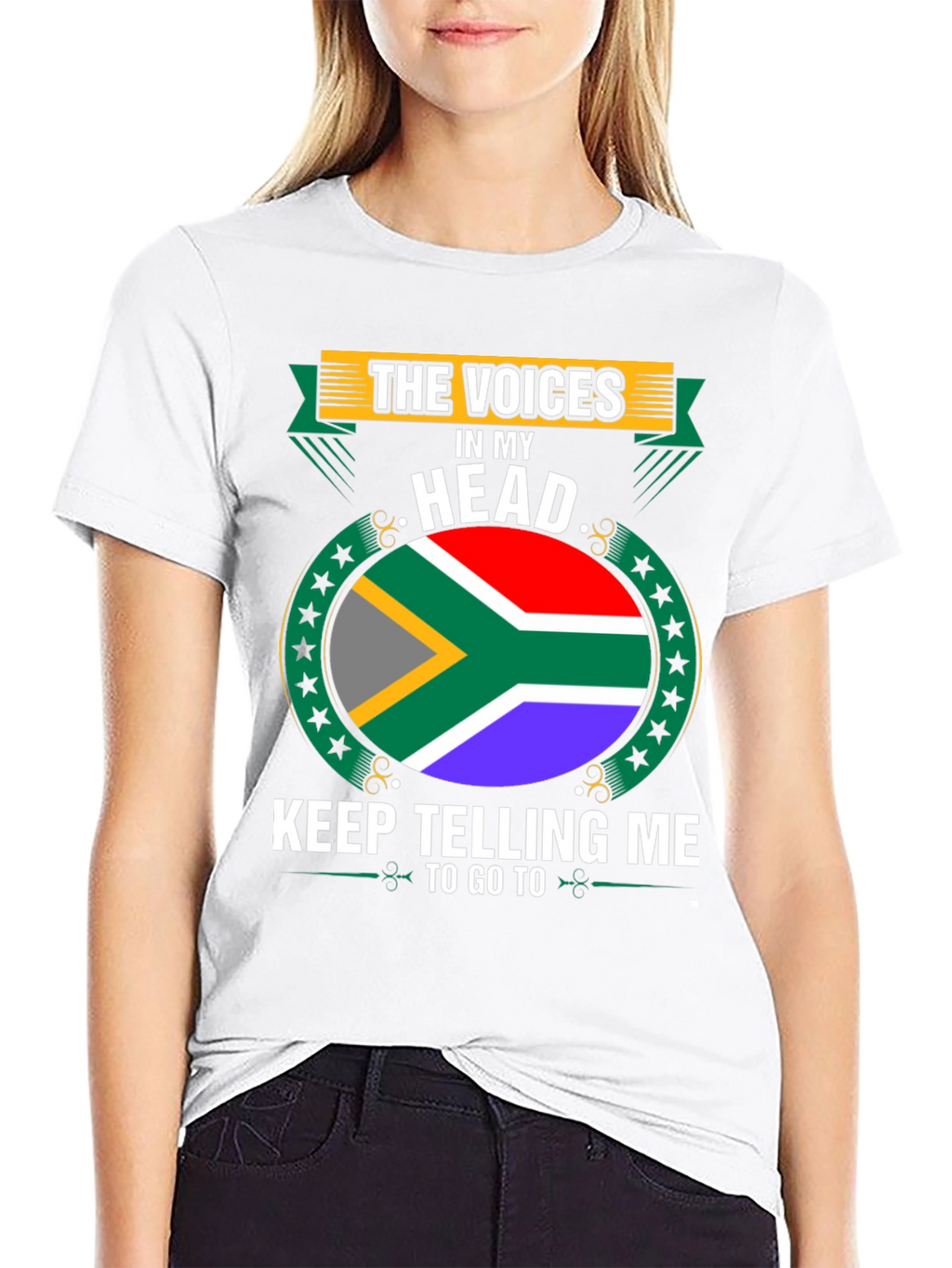 South Africa Flag T-Shirt: The Voices in My Head