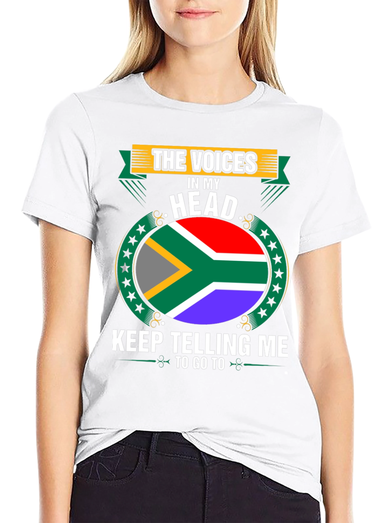 South Africa Flag T-Shirt: The Voices in My Head