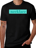 Necklace Graphic Tee - Black Casual Shirt