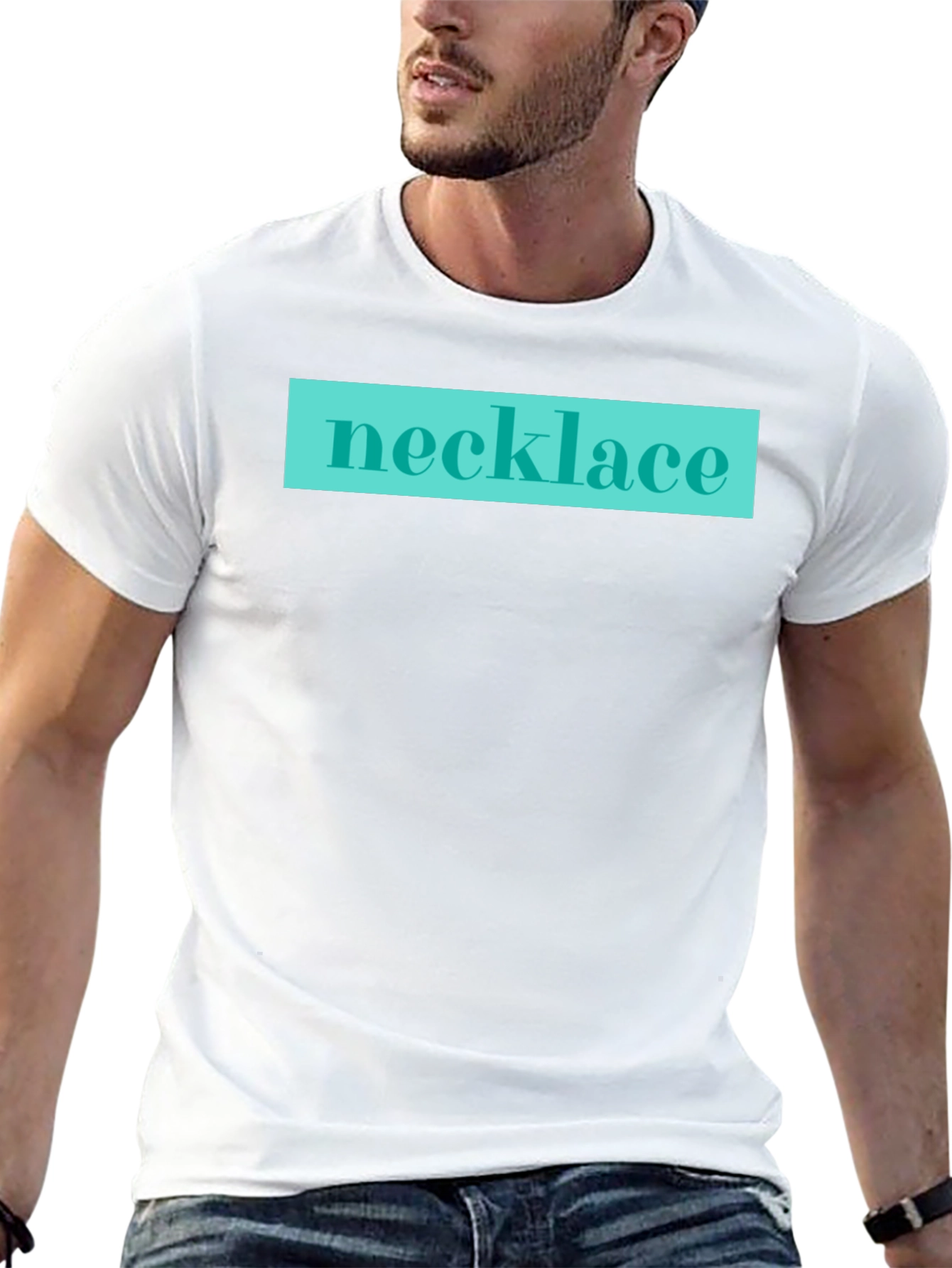 Necklace Graphic Tee - Black Casual Shirt