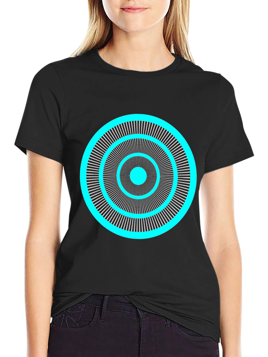 Geometric Circle Graphic Print T-Shirt