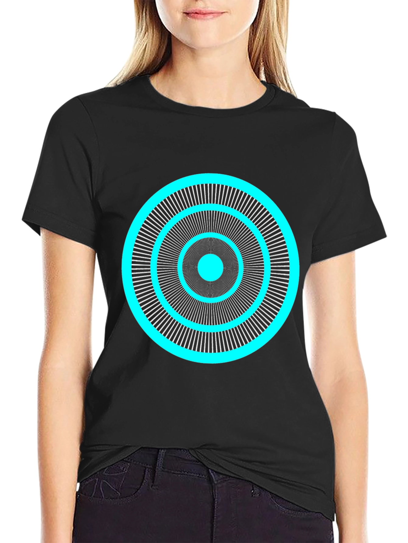 Geometric Circle Graphic Print T-Shirt