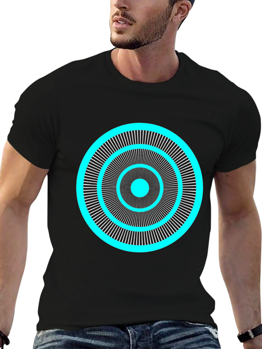 Geometric Circle Graphic Print T-Shirt