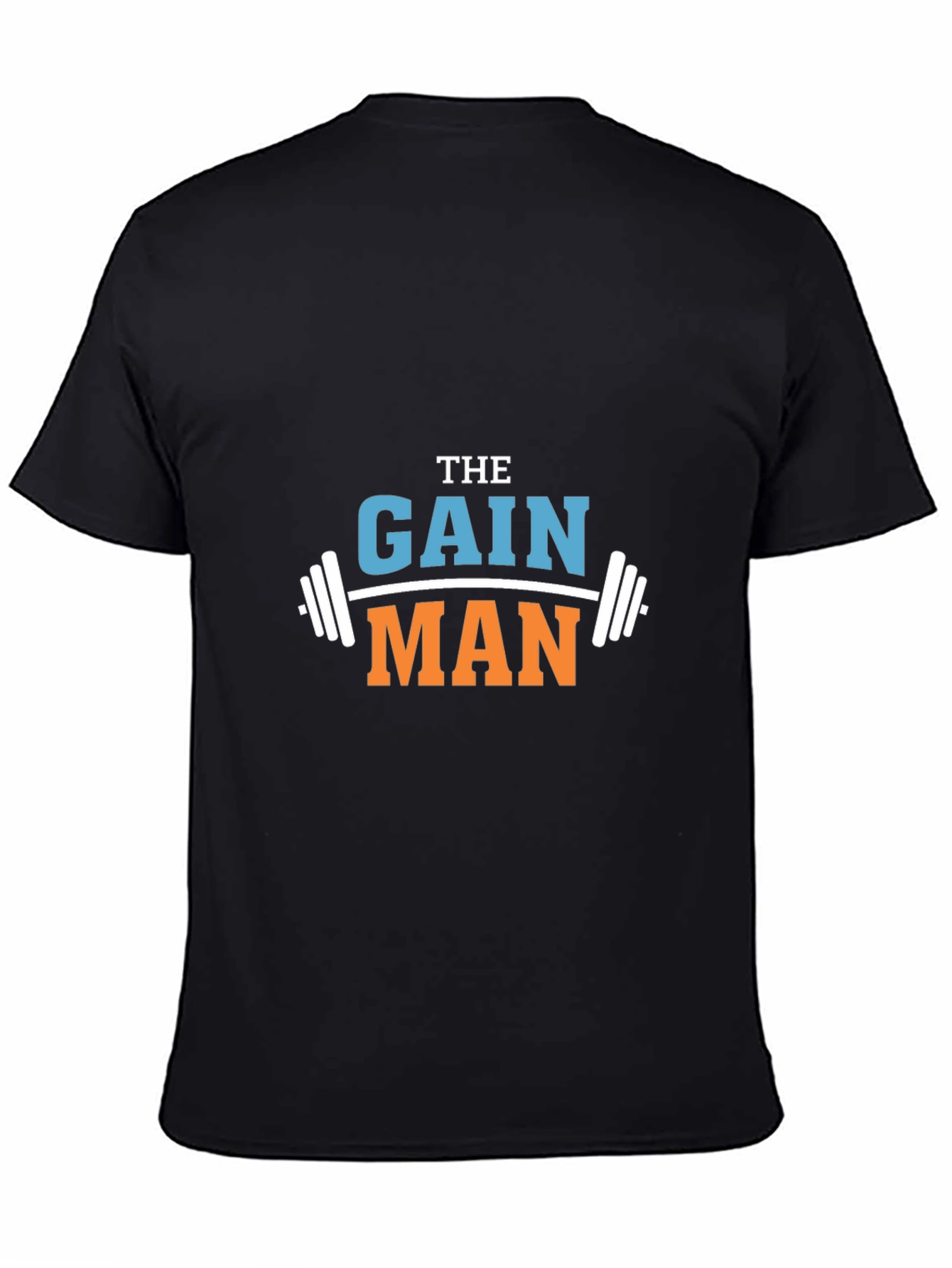 The Gain Man Black T-Shirt - Gym & Fitness Apparel