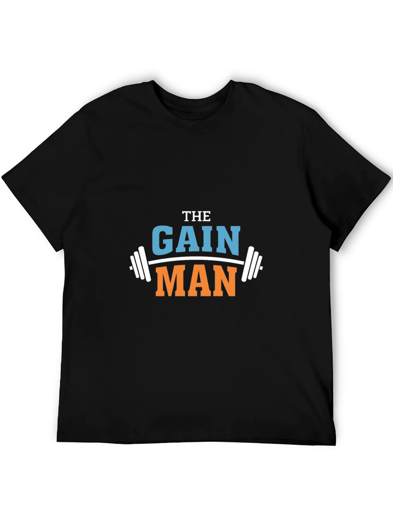 The Gain Man Black T-Shirt - Gym & Fitness Apparel