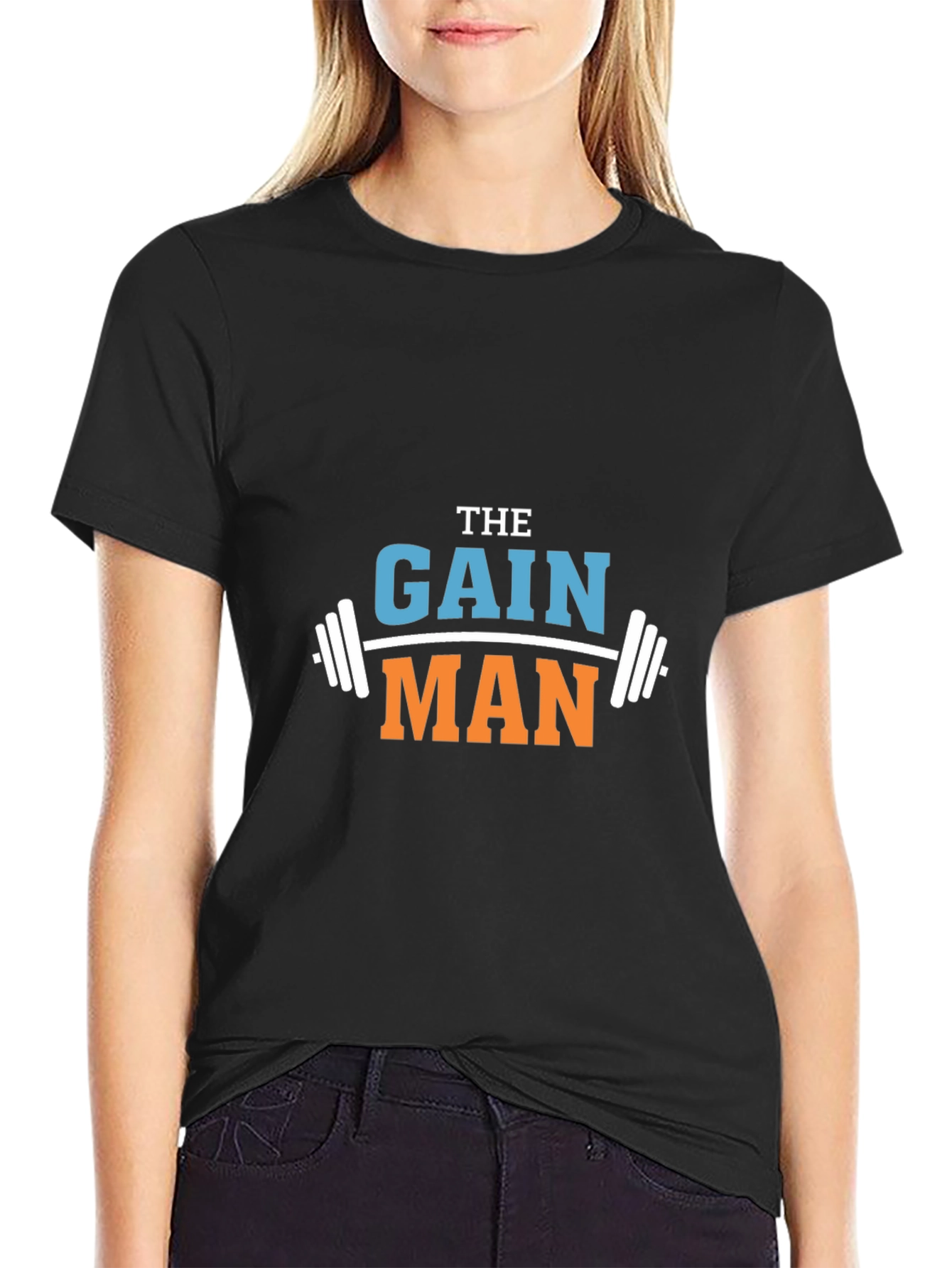 The Gain Man Black T-Shirt - Gym & Fitness Apparel