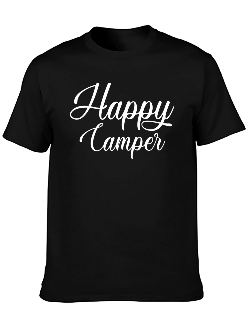 Happy Camper Black Crew Neck T-Shirt