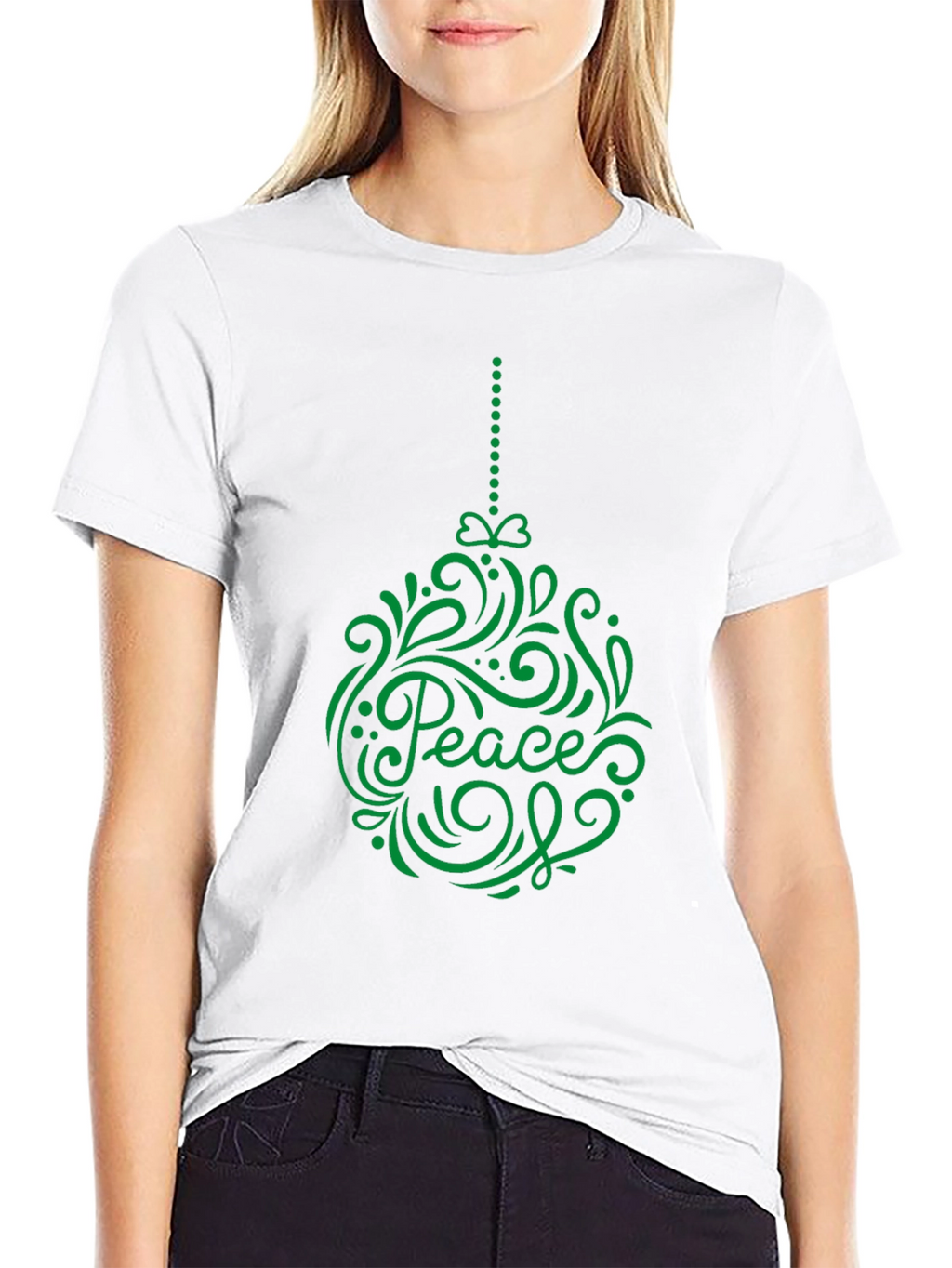 Peace Ornament Graphic Tee - Holiday Cheer T-Shirt
