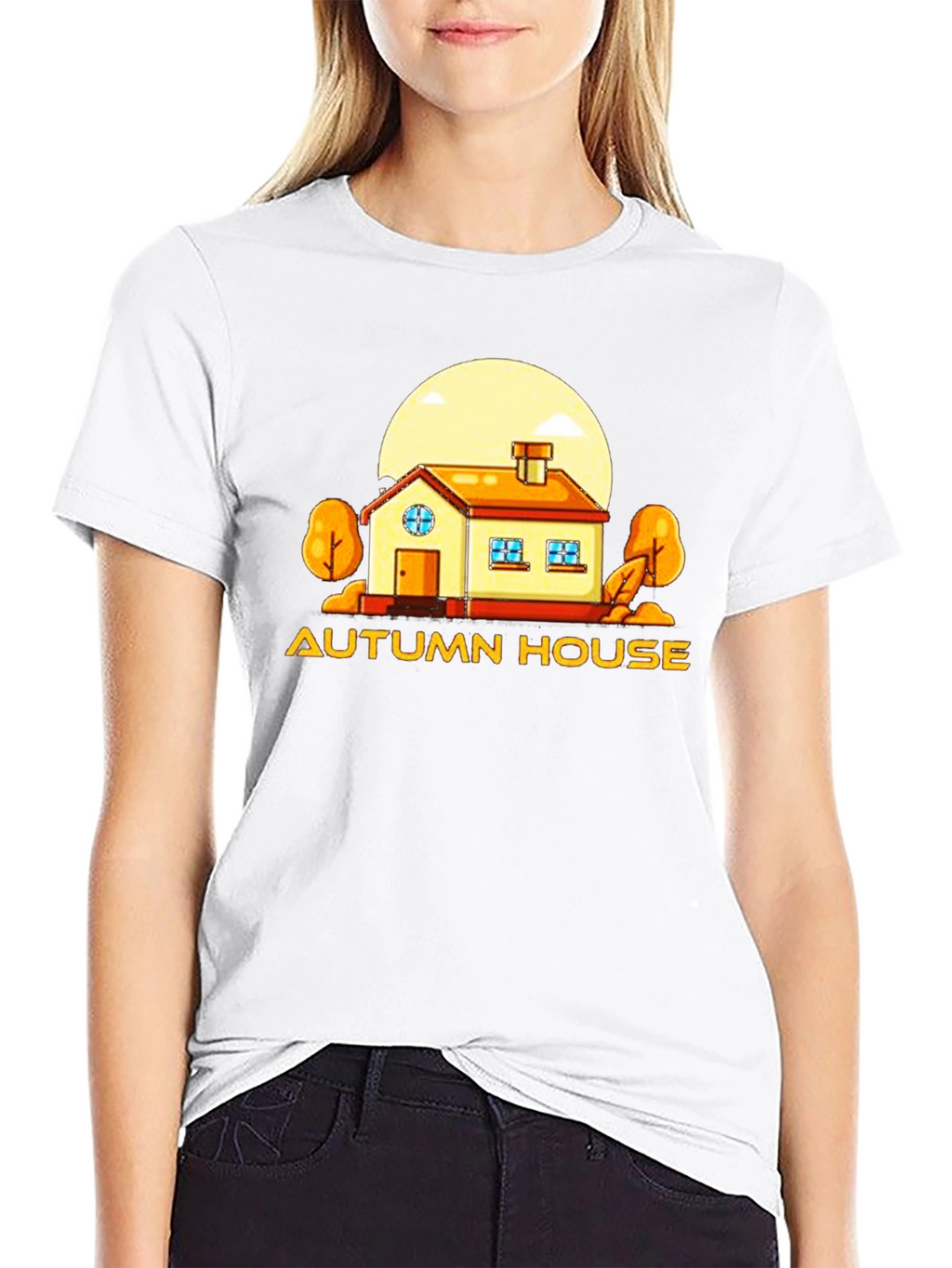 Autumn House Graphic Tee - Cozy Season Style