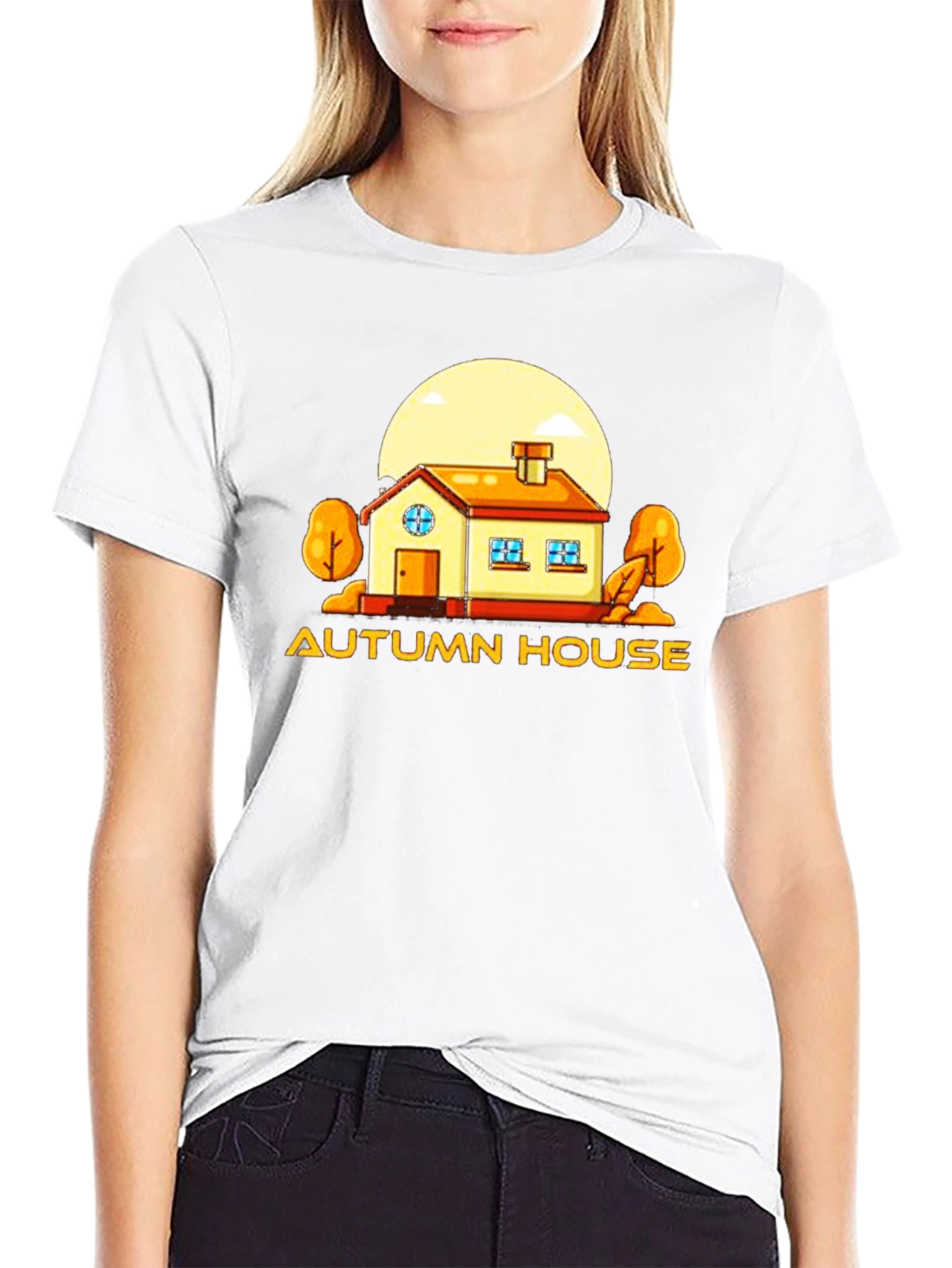Autumn House Graphic Tee - Cozy Season Style