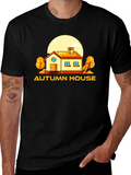 Autumn House Graphic Tee - Cozy Season Style