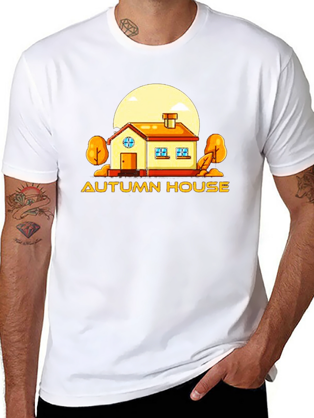 Autumn House Graphic Tee - Cozy Season Style