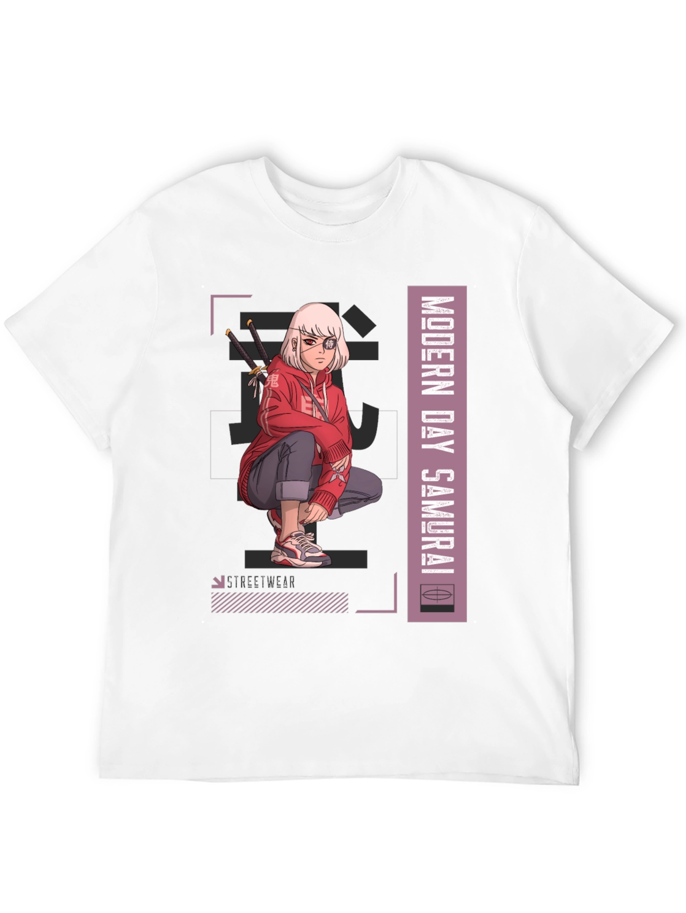 Modern Day Samurai Graphic Tee - Anime Style