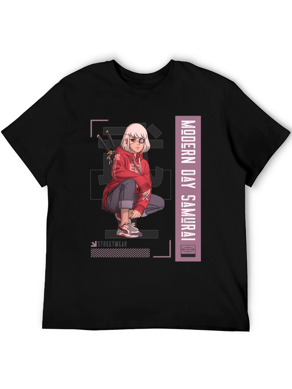 Modern Day Samurai Graphic Tee - Anime Style
