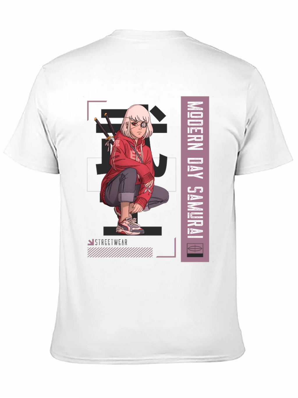 Modern Day Samurai Graphic Tee - Anime Style