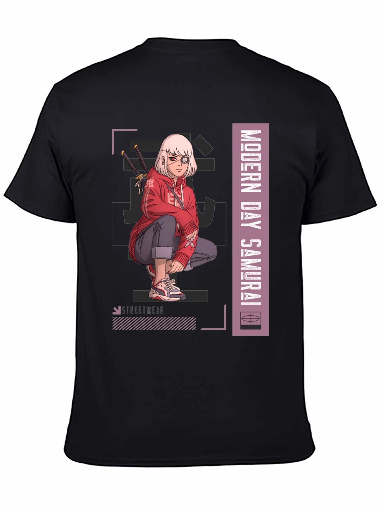 Modern Day Samurai Graphic Tee - Anime Style