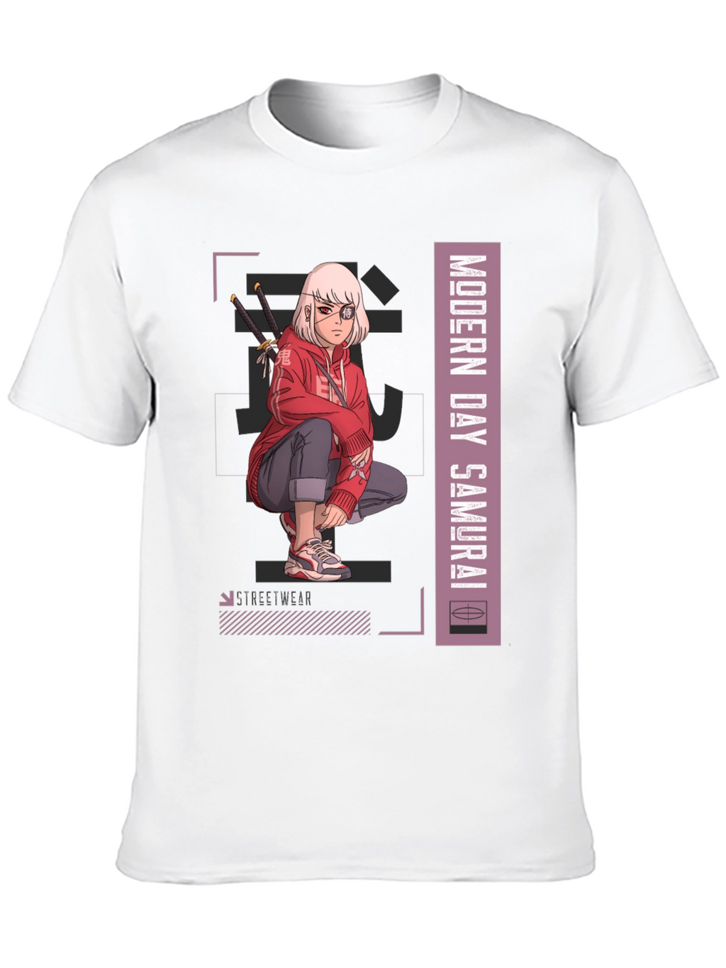 Modern Day Samurai Graphic Tee - Anime Style