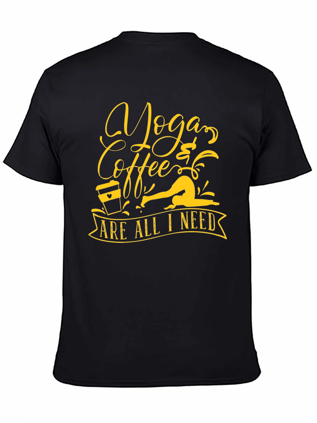 Yoga & Coffee Black Graphic Tee
