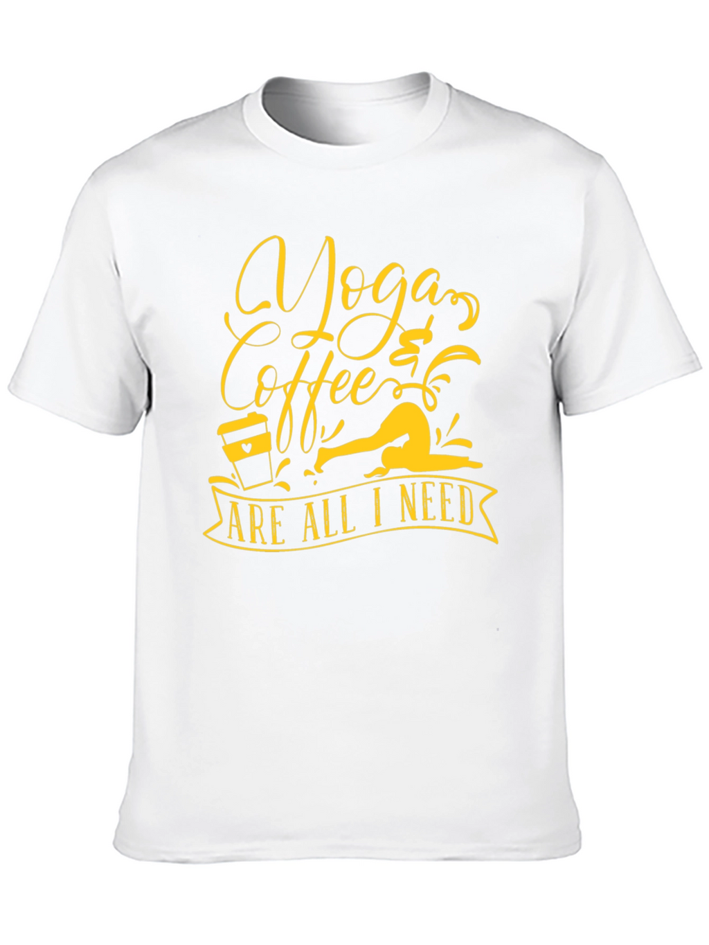 Yoga & Coffee Black Graphic Tee