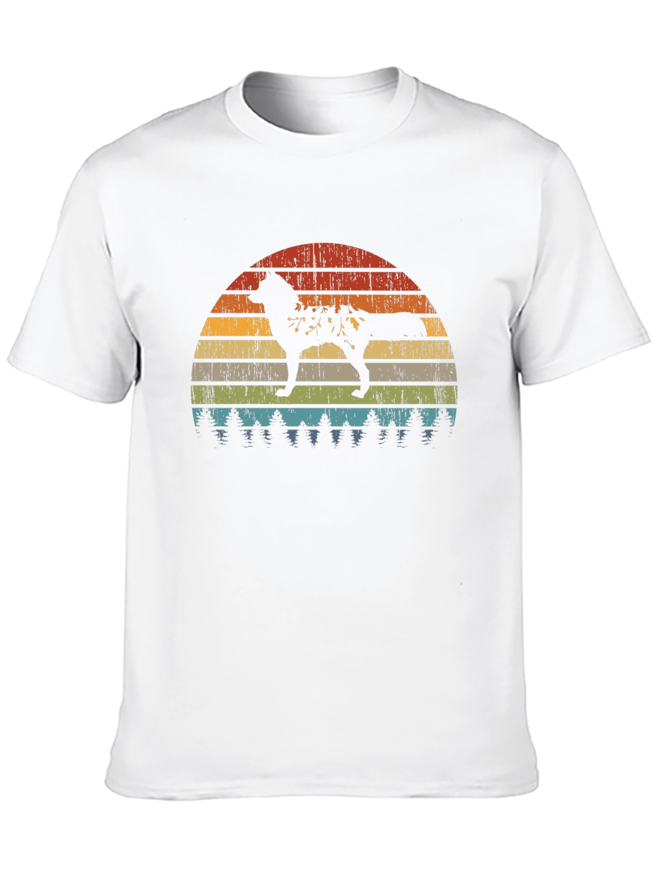 Vintage Sunset Wolf T-Shirt