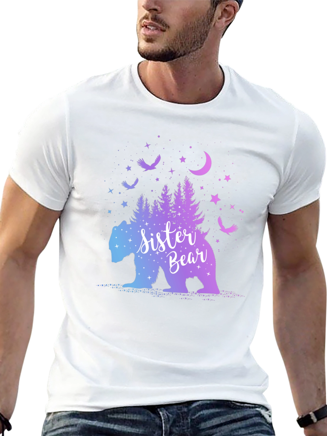Sister Bear Graphic T-Shirt - Cozy Cotton Blend