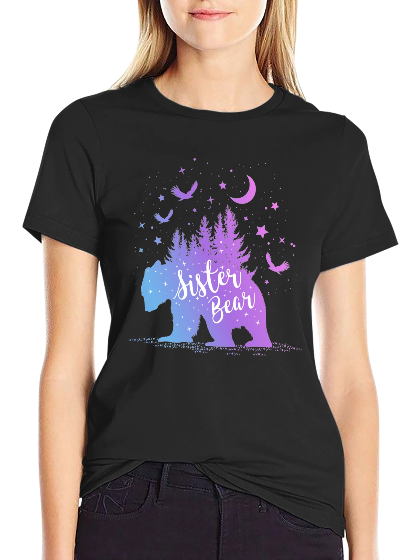 Sister Bear Graphic T-Shirt - Cozy Cotton Blend