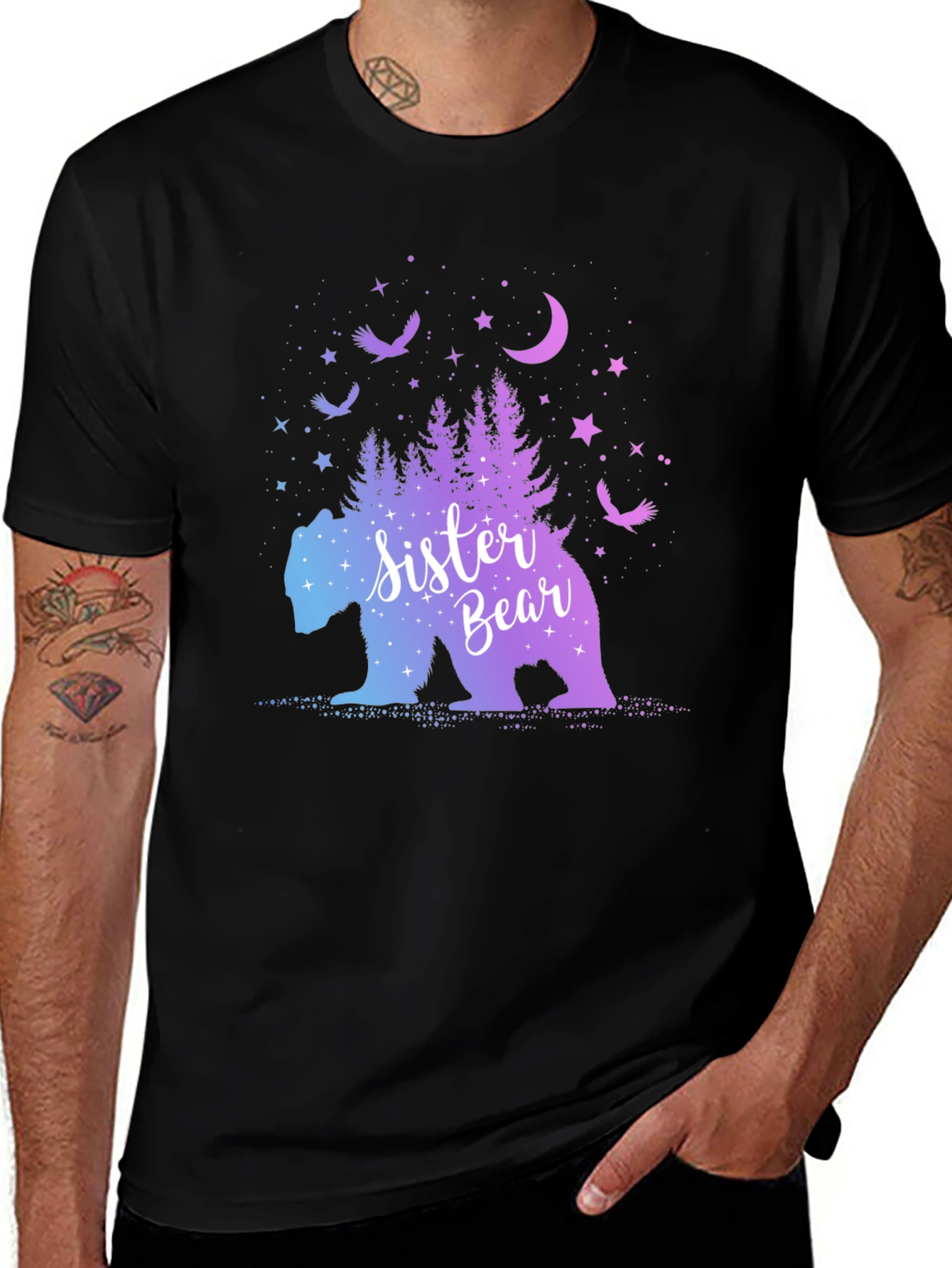 Sister Bear Graphic T-Shirt - Cozy Cotton Blend