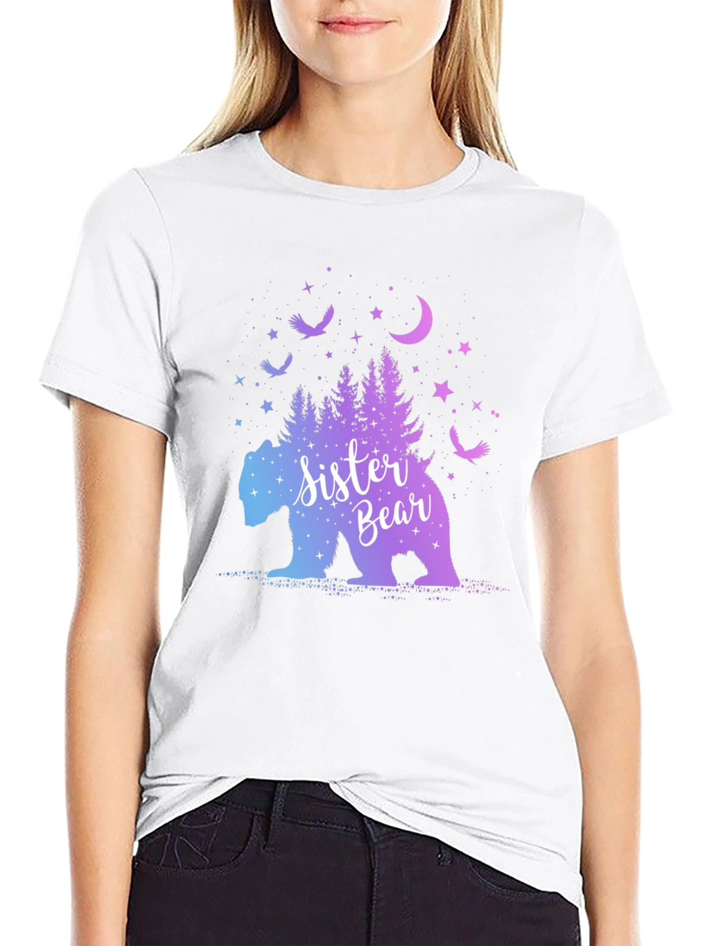 Sister Bear Graphic T-Shirt - Cozy Cotton Blend