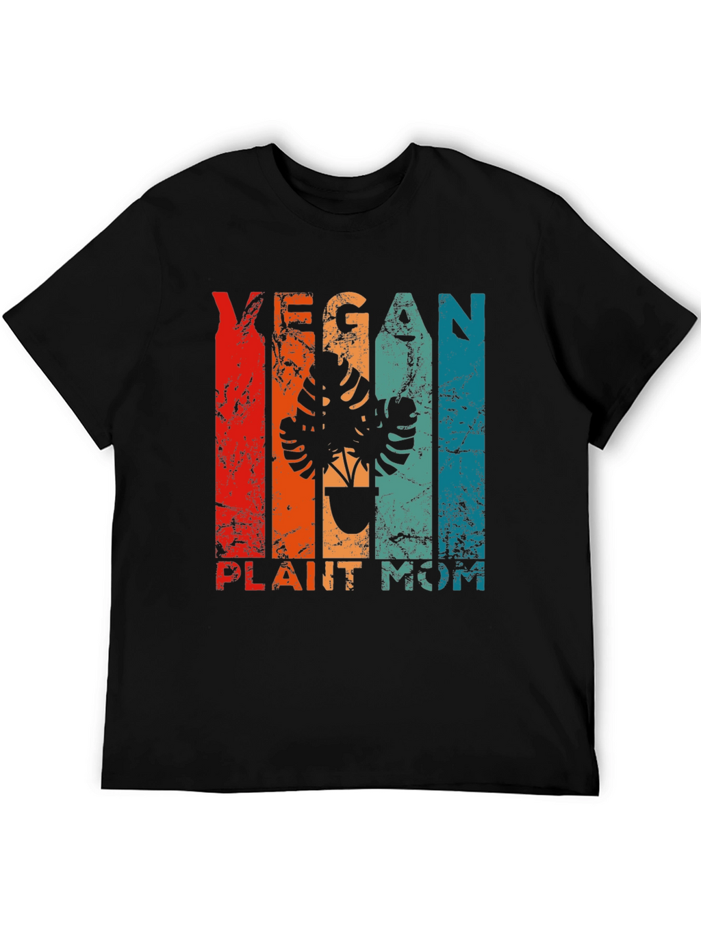 Vegan Plant Mom T-Shirt - Retro Design