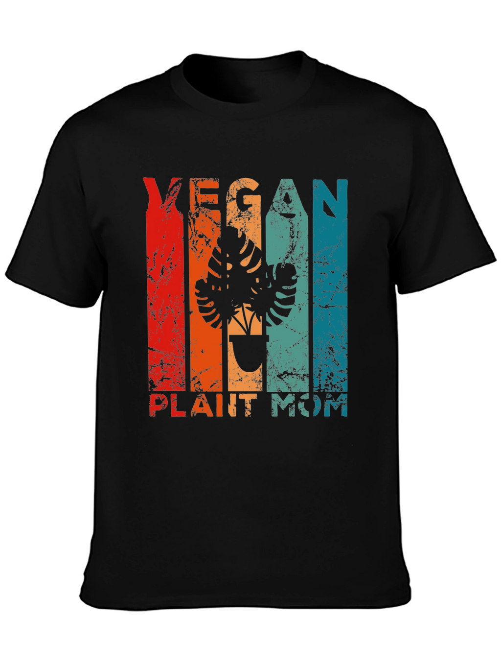 Vegan Plant Mom T-Shirt - Retro Design