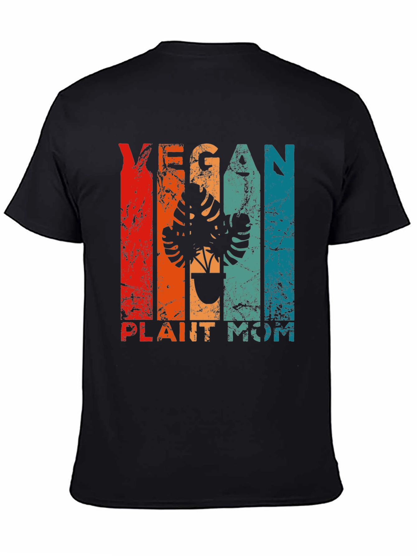 Vegan Plant Mom T-Shirt - Retro Design