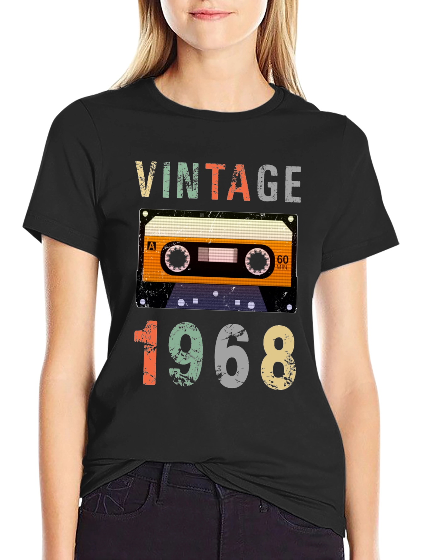 Vintage 1968 Cassette Tape Graphic Tee