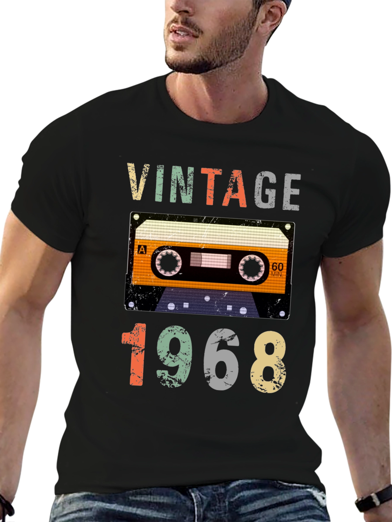 Vintage 1968 Cassette Tape Graphic Tee