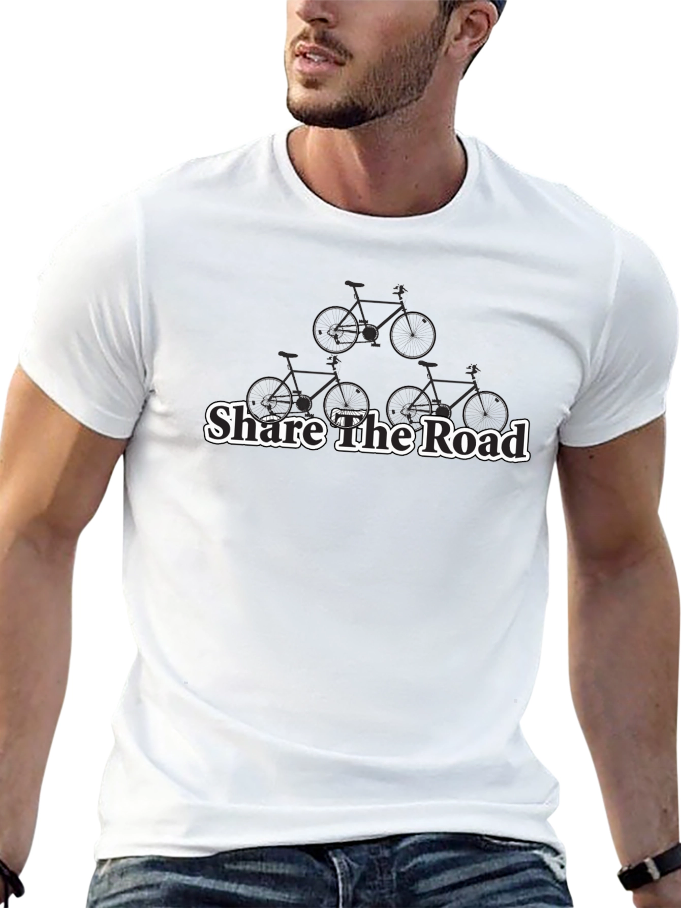 Share The Road Graphic Tee - Biker T-Shirt