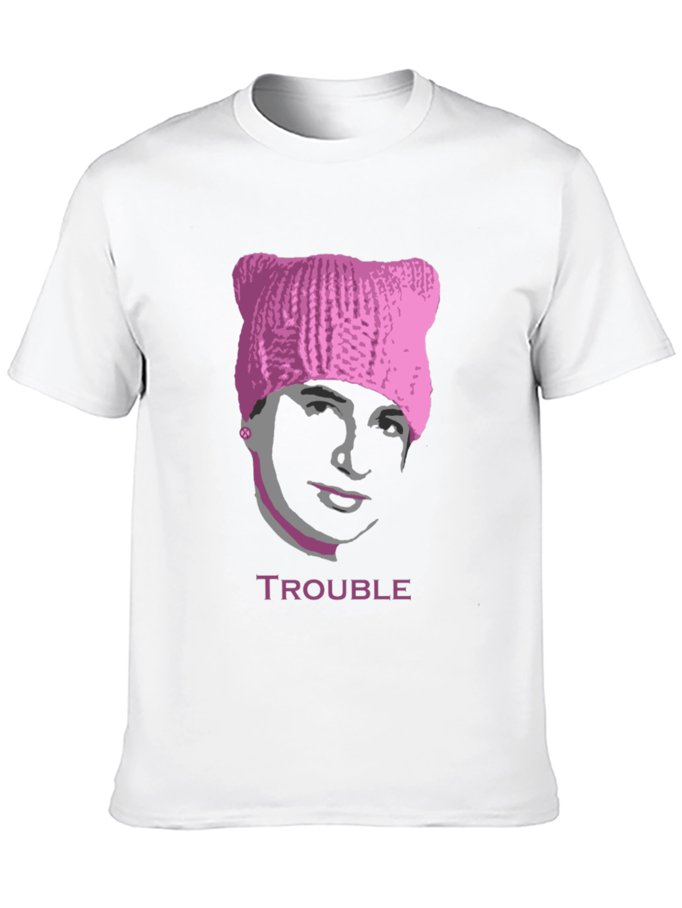Trouble Pussyhat Tee - Unisex Graphic T-Shirt