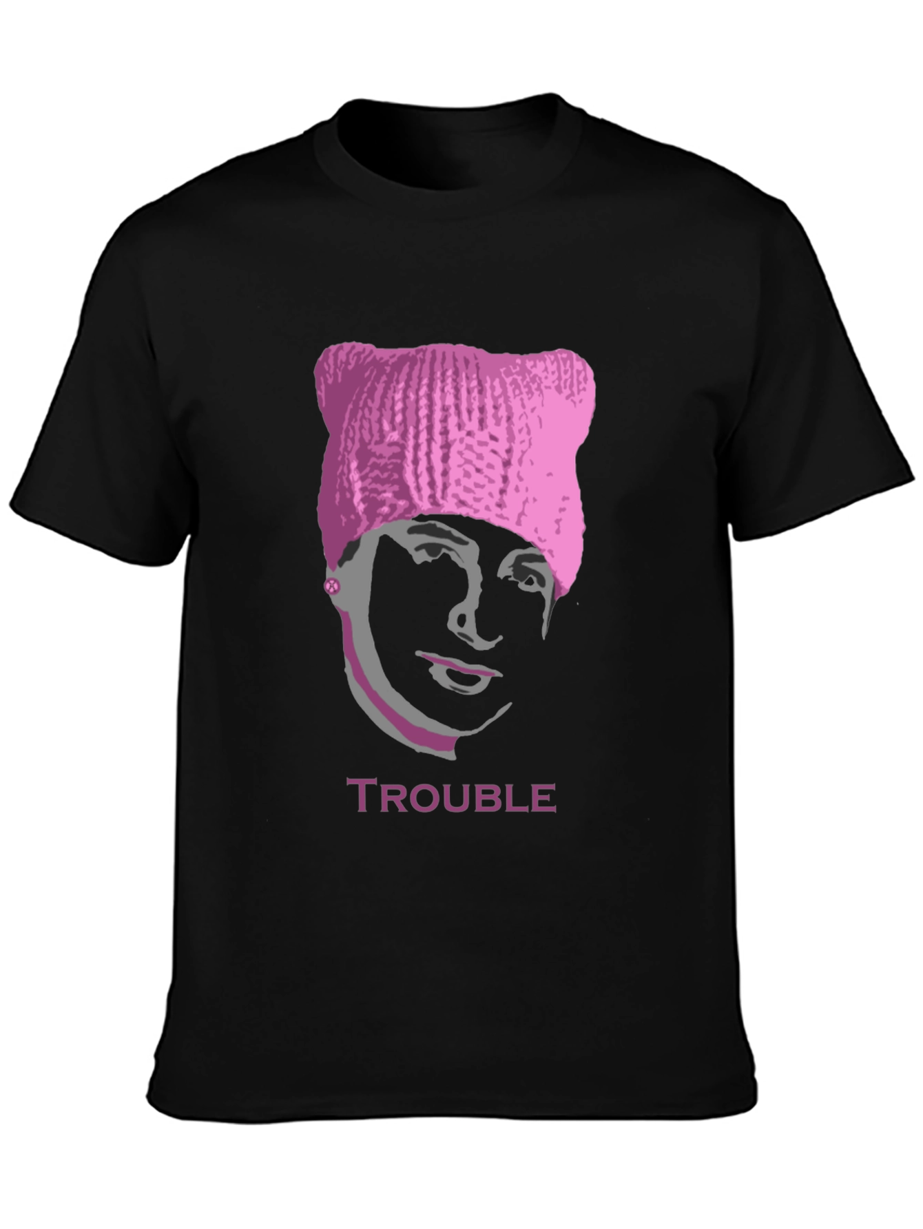 Trouble Pussyhat Tee - Unisex Graphic T-Shirt
