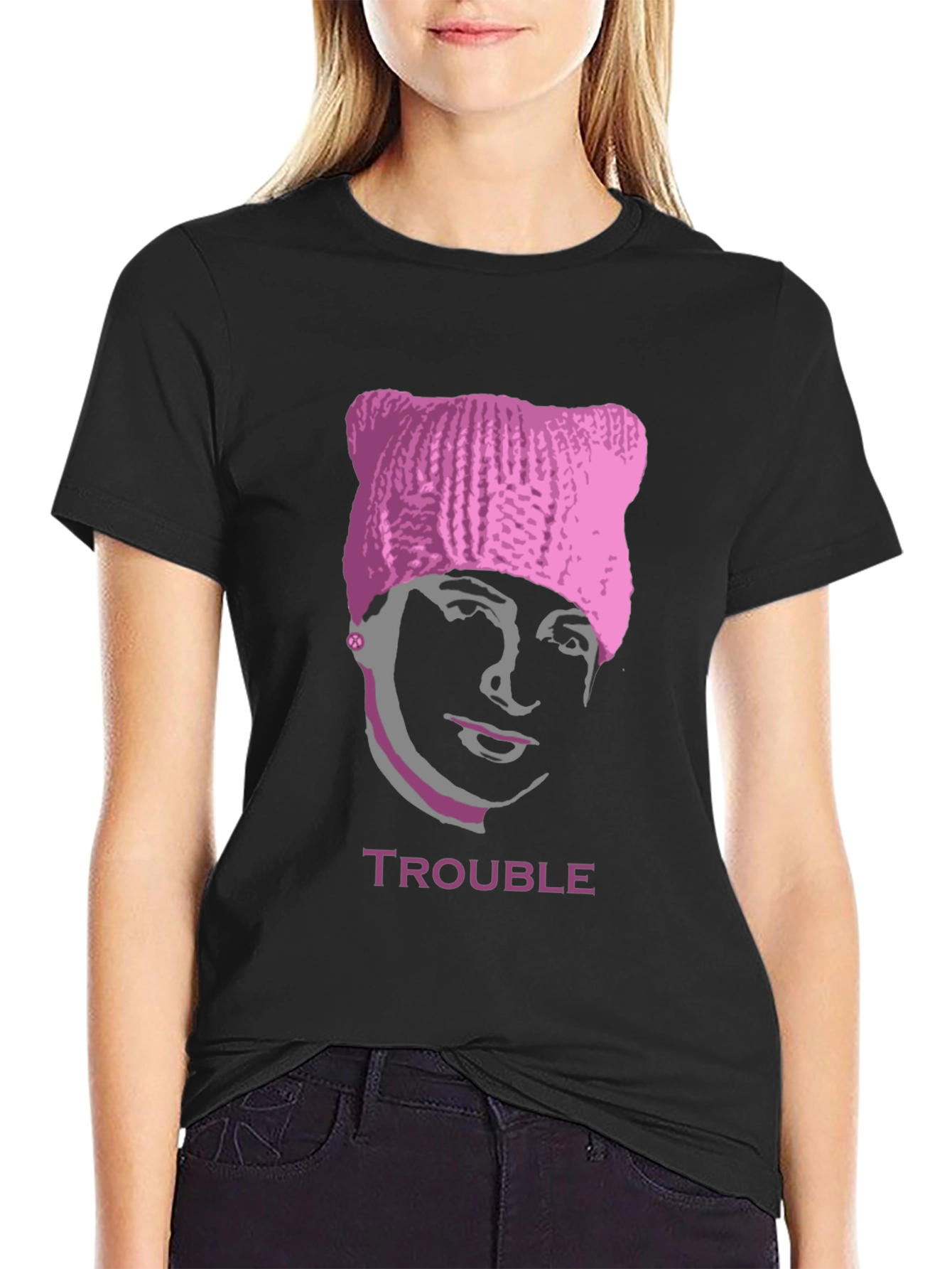 Trouble Pussyhat Tee - Unisex Graphic T-Shirt