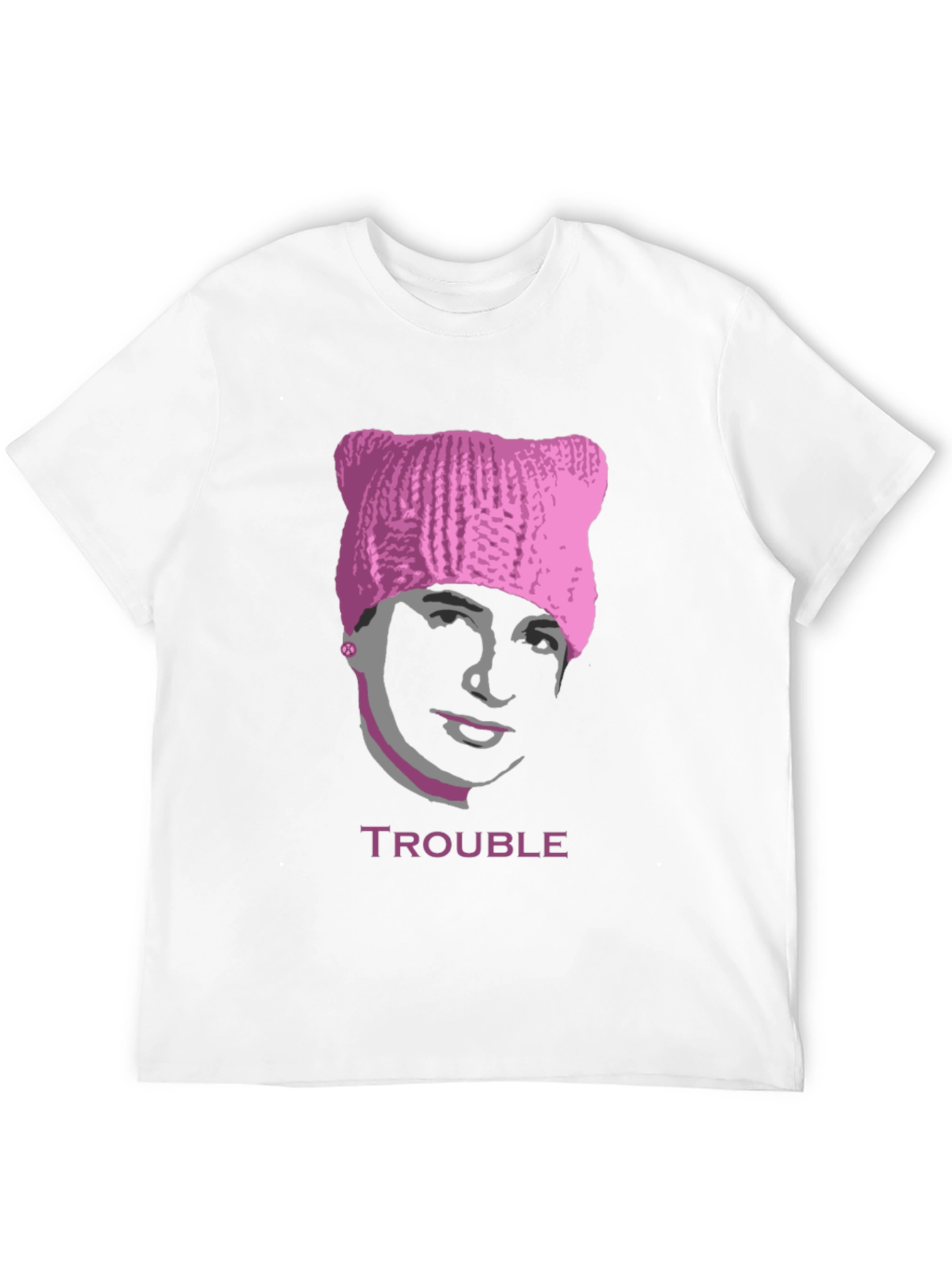 Trouble Pussyhat Tee - Unisex Graphic T-Shirt