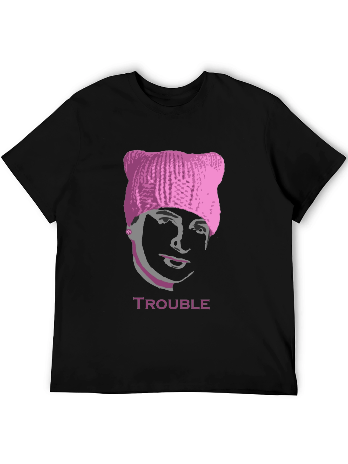 Trouble Pussyhat Tee - Unisex Graphic T-Shirt