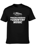 Trucks Cowboys Country Music Graphic Tee